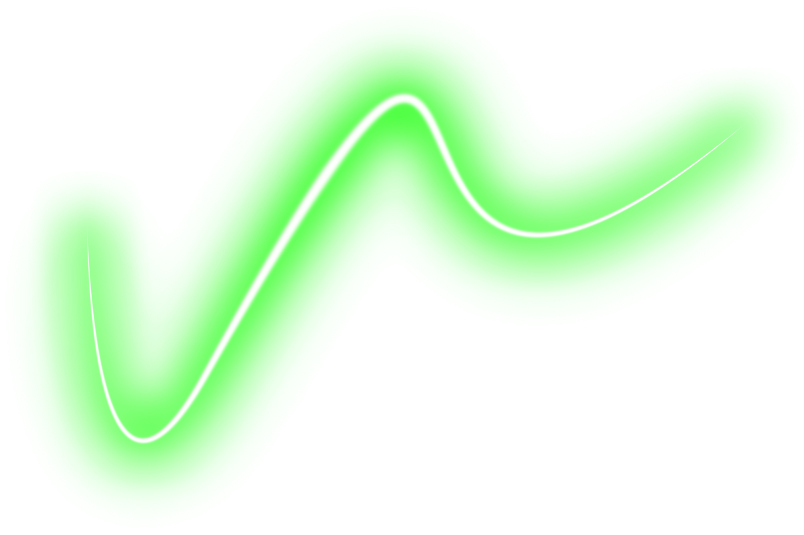 Glowing Green Neon Swirl Line